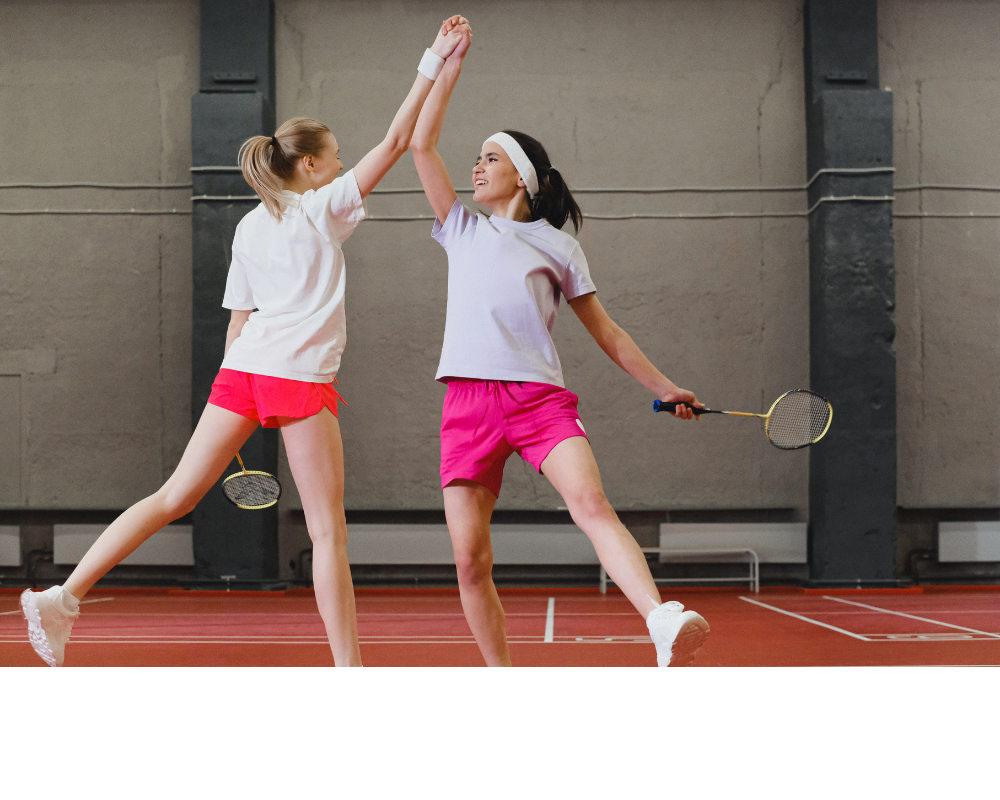 People mostly play badminton indoors.